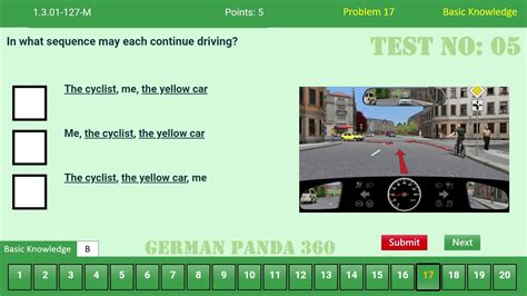The <b>theory</b> <b>test</b> needs to be passed before the practical <b>test</b> and expires after one year, unless in the meantime the practical <b>test</b> was also passed. . German driving theory test questions and answers pdf